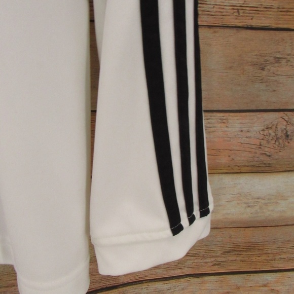 Adidas White 1/4 Zip Mock Neck Pullover Jacket - Picture 12 of 13